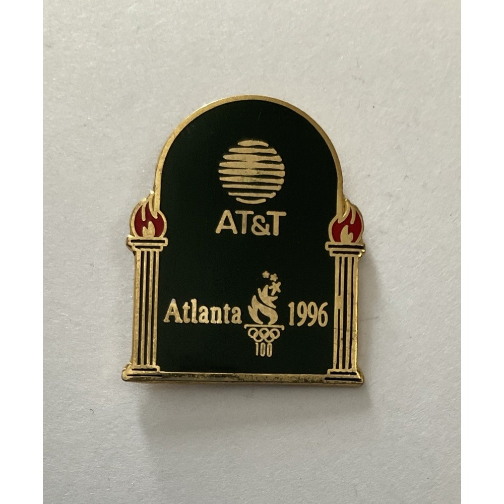 Vtg Olympic Lapel Pin 1996 Atlanta AT&T Hat Pinback Official Sponsor 413464